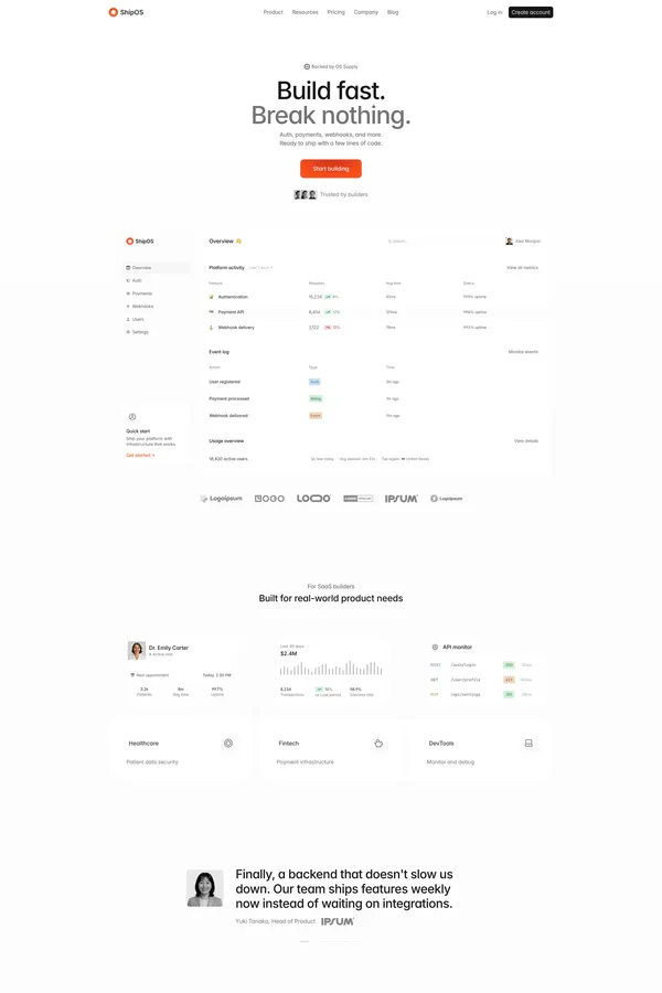 ShipOS - SaaS Framer Template - Template design inspiration