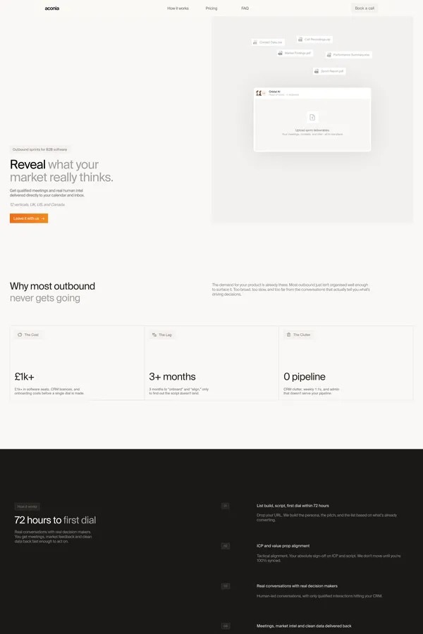 aconia GTM - Landing design inspiration