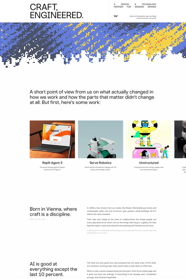 Craft, engineered · wild - Portfolio design inspiration