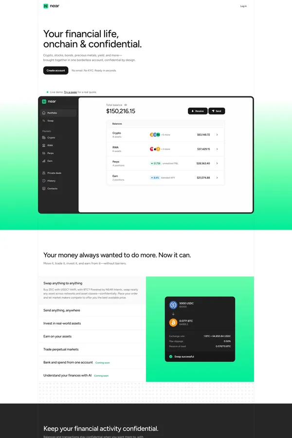 Your Multichain DeFi Hub - Landing design inspiration