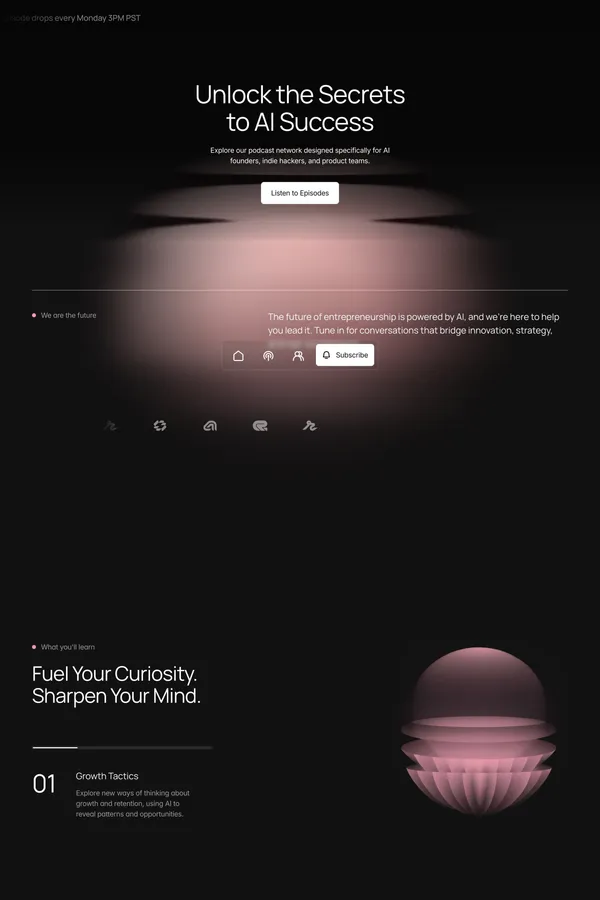 Starwave - Framer template | AI Podcast | Machine Learning & Tech Insights - Template design inspiration