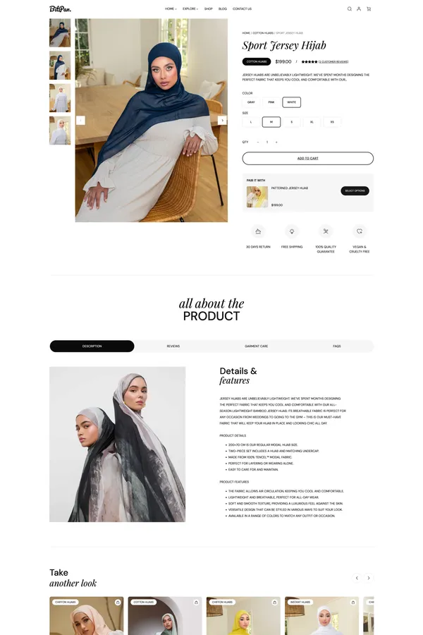 Sport Jersey Hijab – Bitpan Hijab