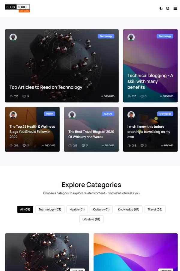 SEO-Friendly Blog Template for Next.js | Article & Magazine Sites - Template design inspiration