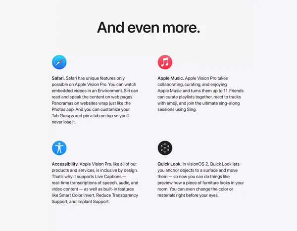 visionOS 2 Preview - Apple - Landing design inspiration