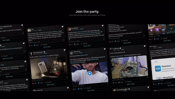 Umbrel — The ultimate home server and OS for self-hosting - Landing design inspiration