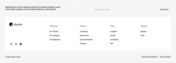 Flipside | Blockchain Growth Through Data Science - Landing design inspiration