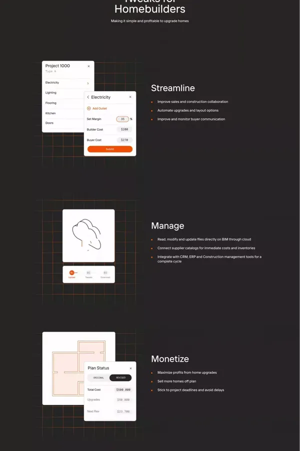 Tweaks - The Platform for Home Upgrades - Landing design inspiration