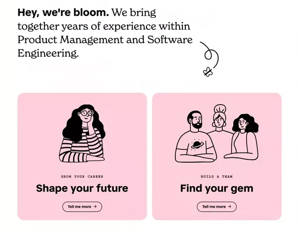 bloom - Landing design inspiration