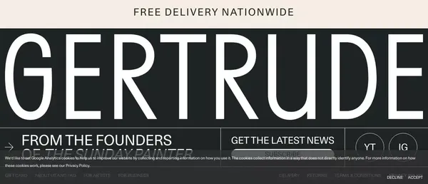 Gertrude - Landing design inspiration