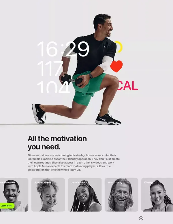 Apple Fitness+ - Apple - Landing design inspiration