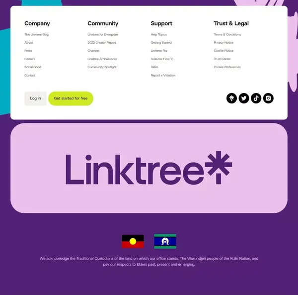 Link in bio tool: Everything you are, in one simple link | Linktree - Landing design inspiration