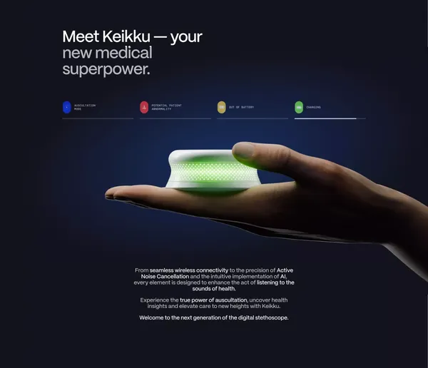 Keikku — Meet the Next-Gen Digital Stethoscope - Landing design inspiration