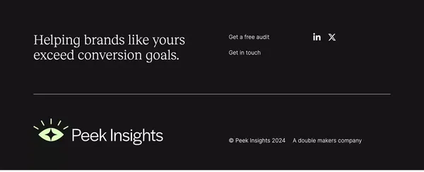 Conversion Rate Optimization Agency (CRO) - Peek Insights - Landing design inspiration