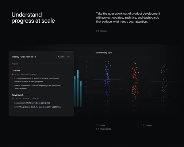 Linear – The system for product development - Landing design inspiration