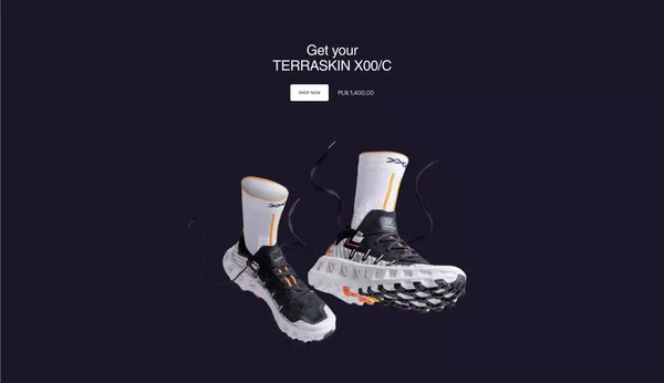 X-Bionic TerraSkin X00/C â Trail running sock and shoe system - Landing design inspiration