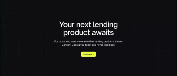 Canopy | The leading loan management system - Landing design inspiration