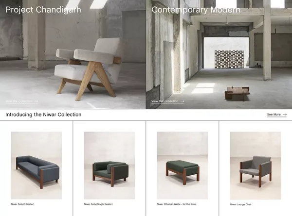 Phantom Hands: Indian Modern Furniture - Landing design inspiration