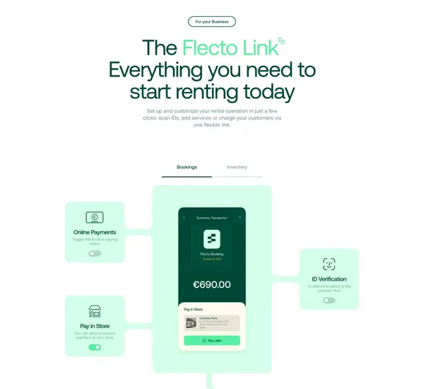 Flecto - Unlock your Rental Business and Access New Customers | - Landing design inspiration