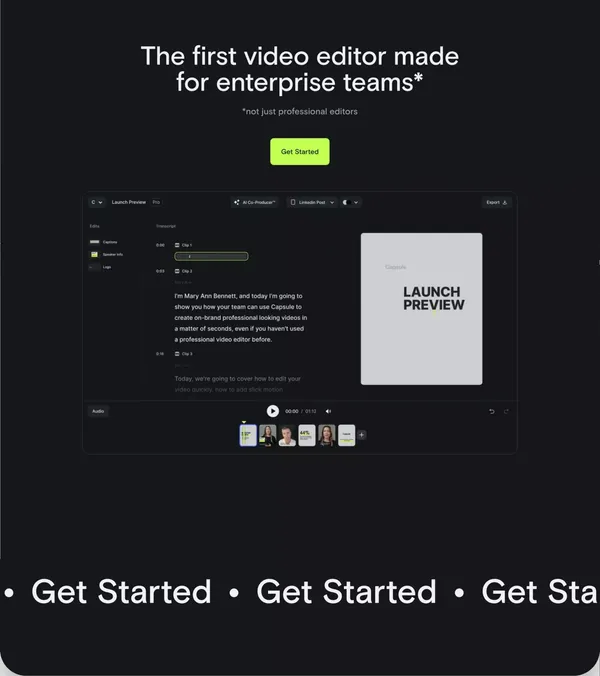 Capsule - Landing design inspiration