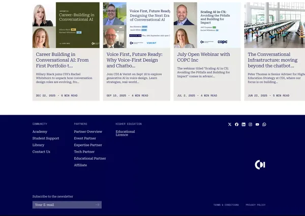 Conversation Design Institute | CDI Academy - Landing design inspiration