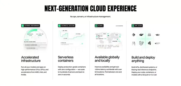 Koyeb: High-performance Infrastructure for APIs, Inference, and Databases - Landing design inspiration