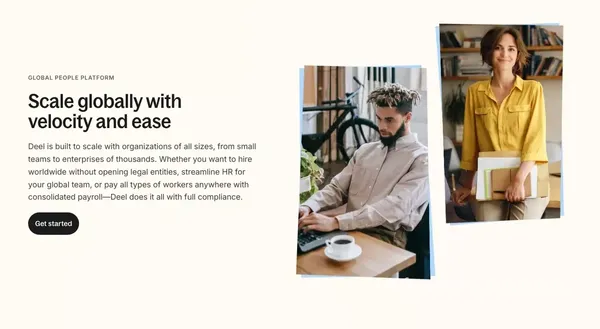 Deel | Global Payroll, Compliance & HR Solutions | HRIS - Landing design inspiration