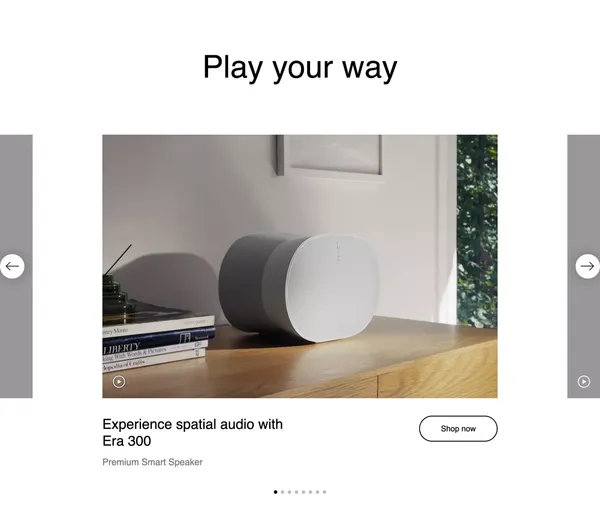 Sonos | Wireless Speakers and Home Sound Systems - Landing design inspiration
