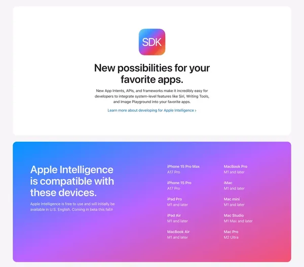 Apple Intelligence Preview - Apple - Landing design inspiration