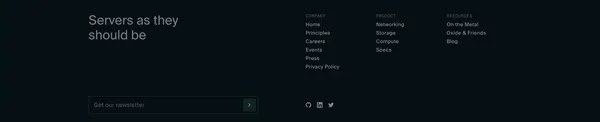 Oxide Computer Company - Landing design inspiration