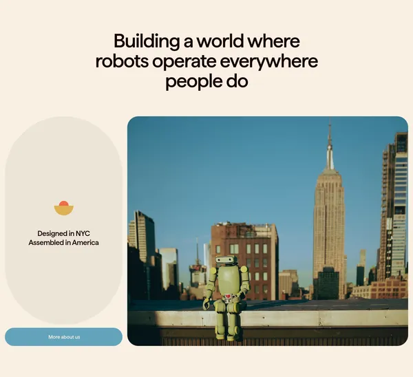 Fauna Robotics | Capable, Safe, Fun Robots for Everyone - Landing design inspiration