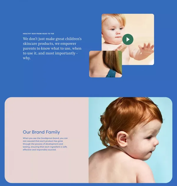 The Goodsprout Company – Children’s Skincare Backed by Science - Landing design inspiration