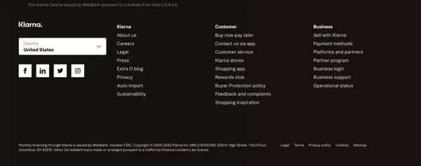The Klarna Card: Pay online, offline & abroad - Landing design inspiration