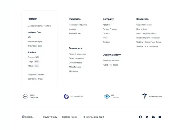 Homepage - Infermedica - Landing design inspiration