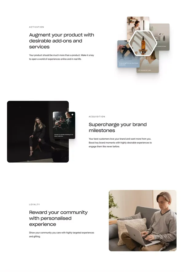 Cohort – Join the new era of digital engagement, powered by NFTs - Landing design inspiration