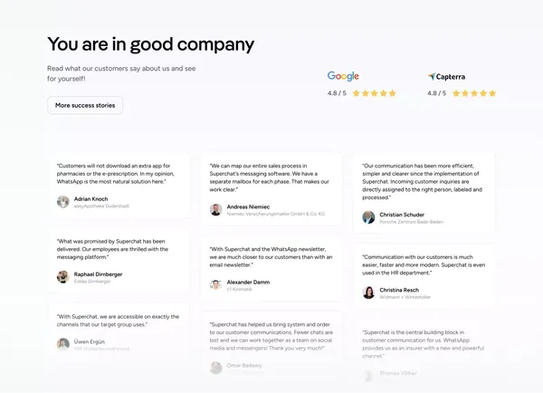 The messaging solution for your business | Superchat - Landing design inspiration
