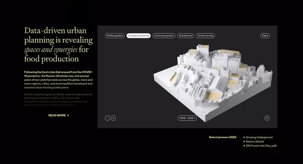 Preferable Future of Food - Landing design inspiration