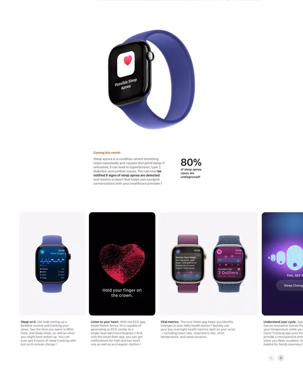 Apple Watch Series 10 - Apple - Landing design inspiration