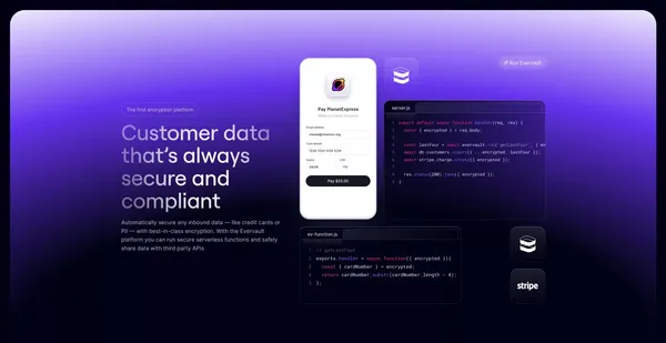Encryption Platform — Evervault - Landing design inspiration