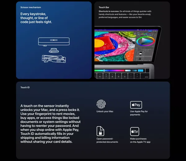 MacBook Pro 13-inch - Apple - Landing design inspiration