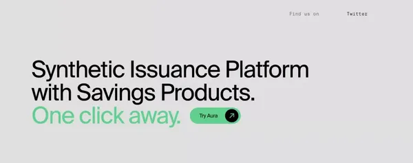 Aura | Autonomous credit and savings alternative - Landing design inspiration