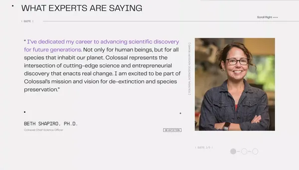 Solving the Colossal Problem of Extinction | Colossal - Landing design inspiration