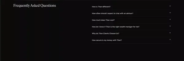 Titan – Modern Wealth Management - Landing design inspiration