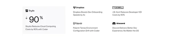 Coder | Cloud Development Environment: Remote & Self Hosted - Landing design inspiration