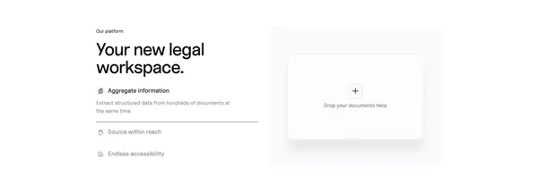 Leya | The future of legal work - Landing design inspiration
