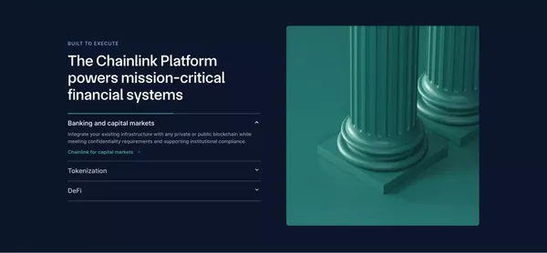 Chainlink: The backbone of blockchain. - Landing design inspiration