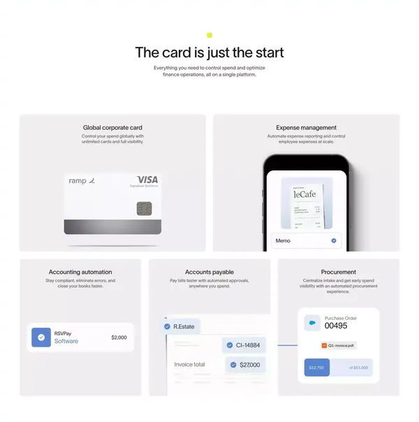 Spend Management, Corporate Cards & Accounts Payable Solutions | Ramp - Landing design inspiration