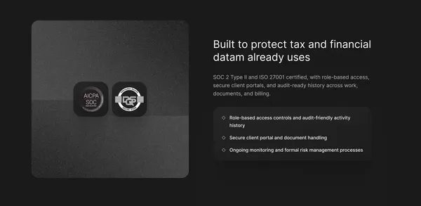 Qount Practice Intelligence Platform for Tax & Accounting Firms - Landing design inspiration