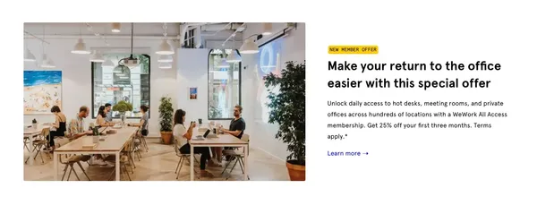 WeWork | Office Space and Workspace Solutions - Landing design inspiration