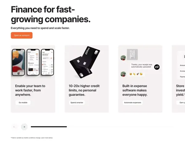 Finance for fast-growing companies | Brex - Landing design inspiration