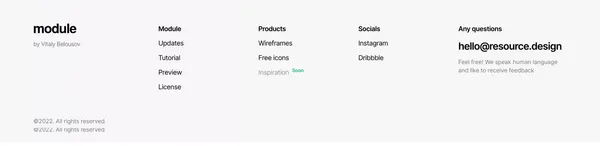 Design system for Figma - Module. UI Kit - Landing design inspiration